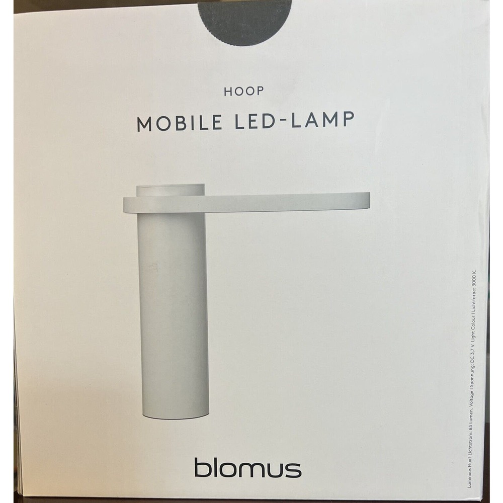 Blomus Hoop Mobile LED Lamp H 9"XB 4"X T 9" White - 66238
